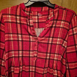 KIM ROGERS SIZE PXXL PLAID WOMEN'S SHIRT